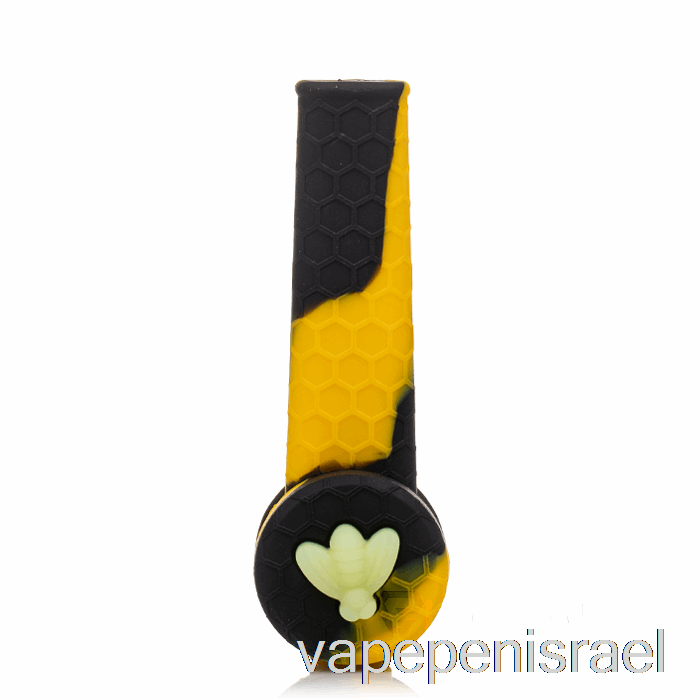חד פעמי Vape Israel Stratus Trio צינור סיליקון סול (שחור/צהוב)
